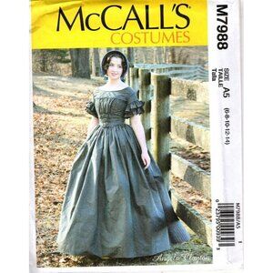 McCall's M7988 Misses 6 to 14 Historical Costume Victorian Dress Pattern New